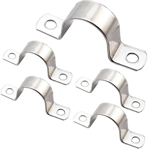 Miniatura 14 de Correa de tubo de 1/3 de pulgada, correa de conducto de acero inoxidable 304, abrazadera de correa resistente de 1 orificio para instalación