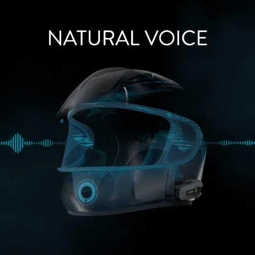 Miniatura 7 de Cardo PACKTALK Edge - Auriculares de comunicación Bluetooth para motocicleta con intercomunicador - Paquete individual & kit de casco unisex adulto