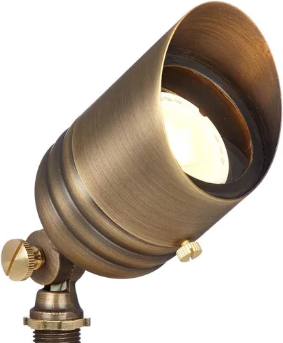 Miniatura 9 de VOLT Fat Boy - Foco exterior de cobre sólido de 12 V con bombilla LED MR16 de 5 W, 2700 K, luz blanca cálida (400 lúmenes) para iluminación de bajo