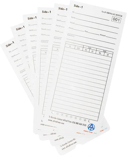 Miniatura 2 de Tarjetas de tiempo originales AT-4500, 4 paquetes de 50ea