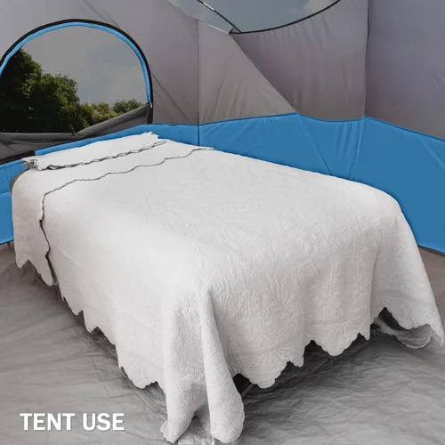 Miniatura 2 de KAMPKEEPER - Cama de Campamento, Camas de Campamento para Adultos, Cama Plegable de Campamento con Colchón de Aire Inflable y Bolsa de Transporte