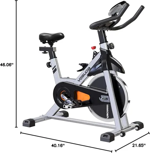Miniatura 11 de YOSUDA Exercise Bike, Brake Pad Stationary Bike for Home with Exclusive App, Magnetic Indoor Cycling Bike with 300 lb Weight Capacity, Low Noise