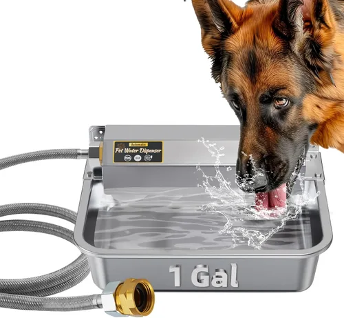 Miniatura 9 de Dispensador automático de agua de 1 galón/3.8 L para perros, dispensador automático patentado de tazón de agua para perros, dispensador de agua