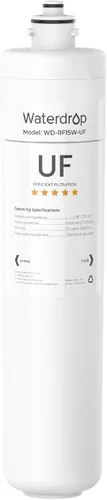 Miniatura 12 de Waterdrop RF15 Cartucho de filtro de repuesto para filtro de agua debajo del fregadero de 15UA/15UB/15UC, reduce PFOA/PFOS, PFAS, plomo, cloro, mal