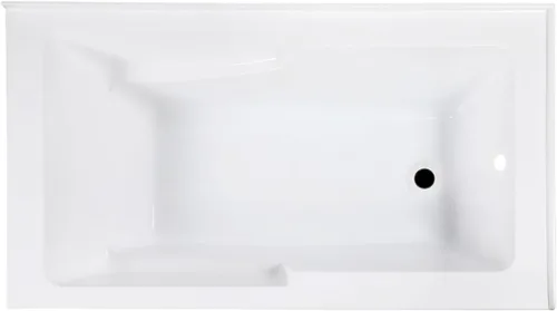 Miniatura 4 de Aqua Eden VTAM6032R22S - Bañera esquinera de acrílico de 60 pulgadas con 2 paredes con delantal de esquina, orificio de drenaje a la derecha