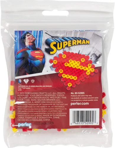 Miniatura 2 de Perler Beads Superman - Kit de actividades con cuentas de fusibles con logotipo para manualidades infantiles, 227 piezas