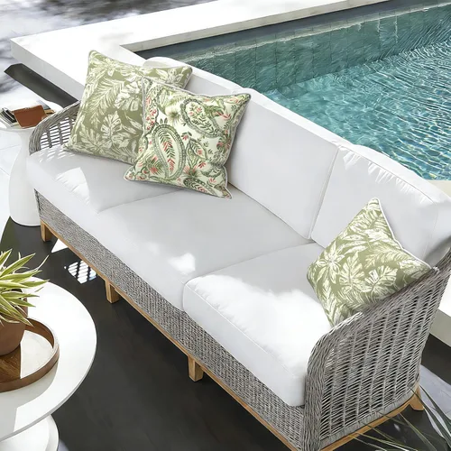 Miniatura 380 de Juego de 2 almohadas para exteriores de 16 x 16 pulgadas, repelentes al agua con interiores, para muebles de patio, hogar, jardín, geometría bohemia