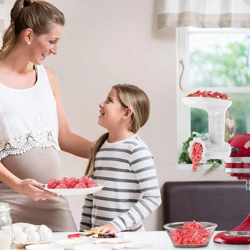 Miniatura 5 de Accesorios para picadora de carne de alimentos para batidoras de pie KitchenAid, excelentes accesorios para picadora de carne de grado alimenticio