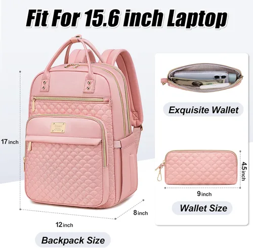 Miniatura 2 de Mochila para laptop Tealari para mujeres, mochila para laptop de 15.6 pulgadas para el trabajo, mochila de viaje impermeable, mochila universitaria