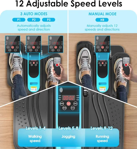 Miniatura 6 de Máquina elíptica para debajo del escritorio, máquina portátil de ejercicio de pedal sentado para personas mayores, ejercitador de piernas Elipse