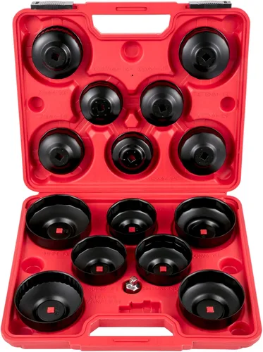 VEVOR Juego de llaves de filtro de aceite, 14 piezas de llaves de filtro de aceite, enchufe de filtro de aceite de acero resistente, enchufe de