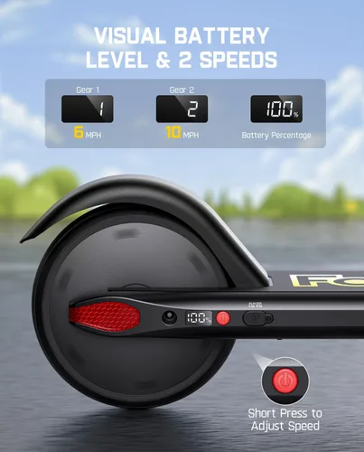 Miniatura 2 de FanttikRide C9 Scooter eléctrico para niños de 8 a 12 años, plegable para niños de 3.9 a 5.2 pies, 132 libras, rango de 5 millas, hasta 40 minutos