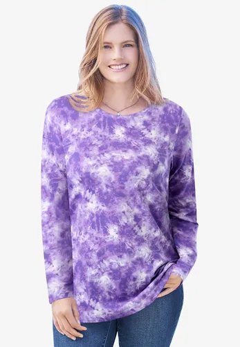 Miniatura 5 de Woman Within Camiseta perfecta de manga larga con cuello redondo para mujer
