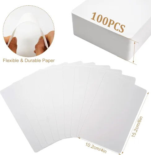 Miniatura 2 de Moriquill Tarjetas de papel de acuarela de 4 x 6, prensa en frío de 300 GSM, 100 hojas, blanco natural sin ácidos, esquinas redondeadas a mano