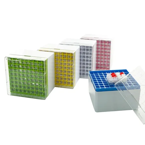 Miniatura 8 de Caja de congelador de laboratorio de PC de 2 pulgadas y 81 pozos, caja de almacenamiento criogénica, caja de almacenamiento criogénica