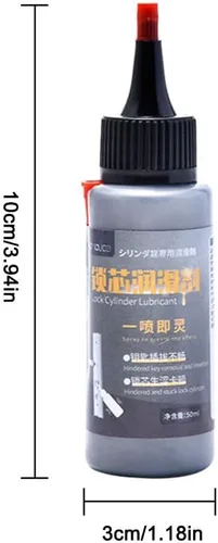Miniatura 7 de Lubricante profesional de bloqueo de grafito con espray inteligente de paja para puertas correderas, puertas de garaje y cerraduras atascadas 1