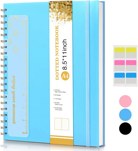 Miniatura 37 de Lined Spiral Notebook Journal 8.5” x 11”, A4 Large Notebooks for Women Men, College Ruled Journal, 100 GSM Paper, Plastic Hardcover Spiral Bound
