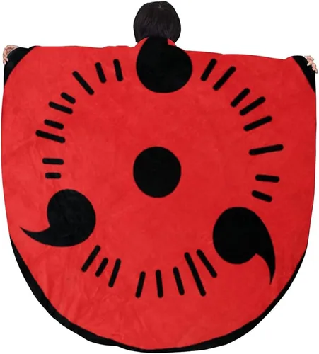 Miniatura 4 de JUST FUNKY Naruto Shippuden Sharingan - Manta de forro polar redonda de 48 pulgadas