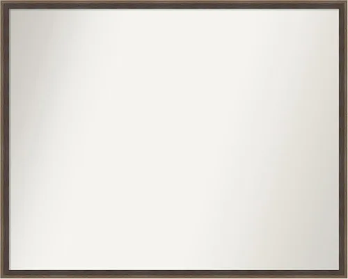 Miniatura 125 de Amanti Art Brown Bathroom Mirror for Over Sink, 23x41 Custom Made Hardwood Wedge Mocha Rectangle Vanity Mirror, Large Modern Wood Frame, Hangs