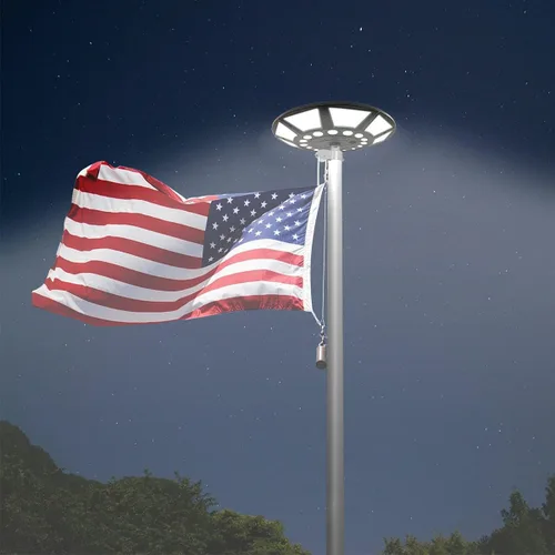 Miniatura 2 de Luz solar para mástil de bandera – Luz LED súper brillante para mástiles de bandera de 15 a 25 pies, alimentada por energía solar, del atardecer al