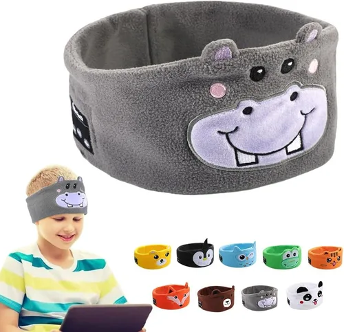 Miniatura 12 de Auriculares Inalámbricos para Niños, Auriculares Sobre la Oreja para Niños y Pequeños, con Altavoces Delgados y Diadema de Felpa Super Suave (Oso)