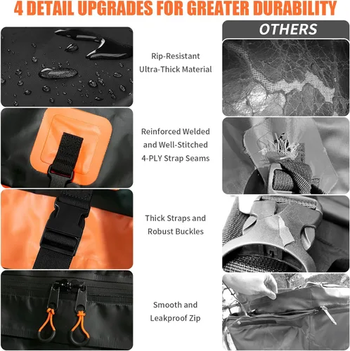 Miniatura 7 de Bolsa de carga impermeable de 21 pies cúbicos para techo de automóvil, resistente 840D, con alfombrilla antideslizante, bloqueo de equipaje, 6
