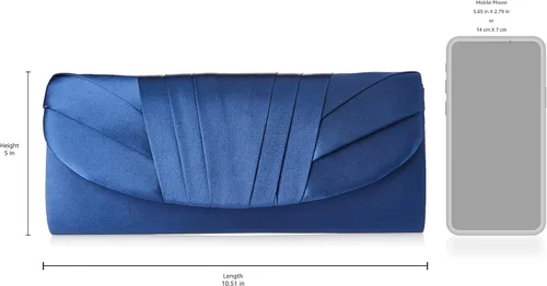 Miniatura 3 de Jessica McClintock Angel Satin Smoquin Flap - Embrague de noche