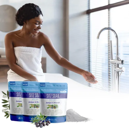 Miniatura 5 de Sitz - Sal de baño (paquete de 3) para hemorroides calmante para hemorroides, sal de Epsom de grado USP, 3 bolsas de 6 libras en total con aceites