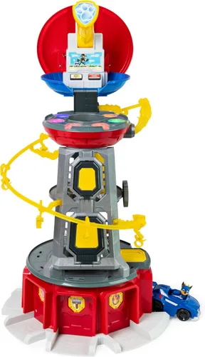 Paw Patrol, Mighty Pups Super Paws Lookout Tower Playset con luces y sonidos, juguete para edades de 3 años en adelante