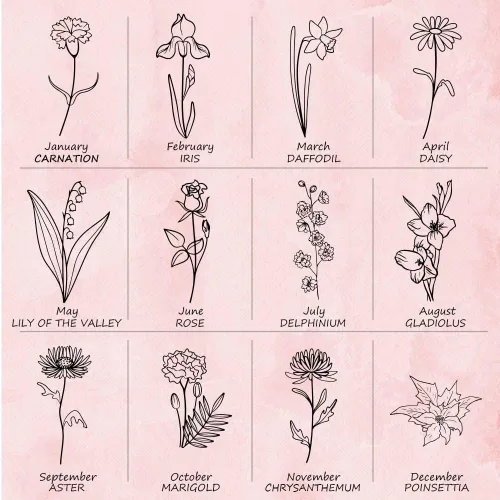 Miniatura 6 de iDWYN Joyero de cuero personalizado con nombre y flor de nacimiento, estuche organizador de viaje personalizado, regalos de cumpleaños para mamá