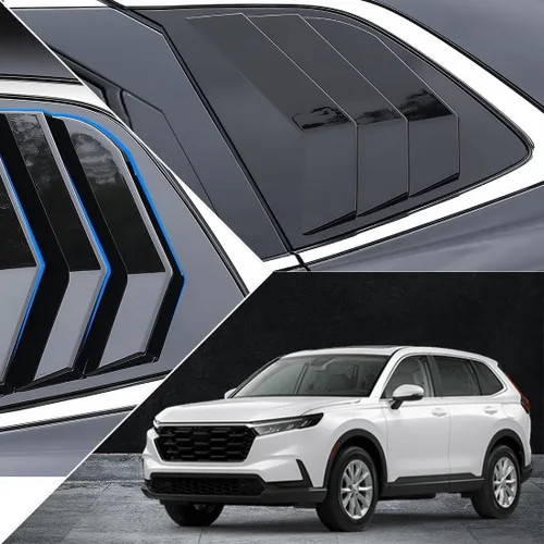 Miniatura 3 de MUXEE 2 persianas para ventana lateral trasera, para Honda CRV CR-V 2023, 2024, 2025, 2026, ABS, color negro brillante, accesorios interiores