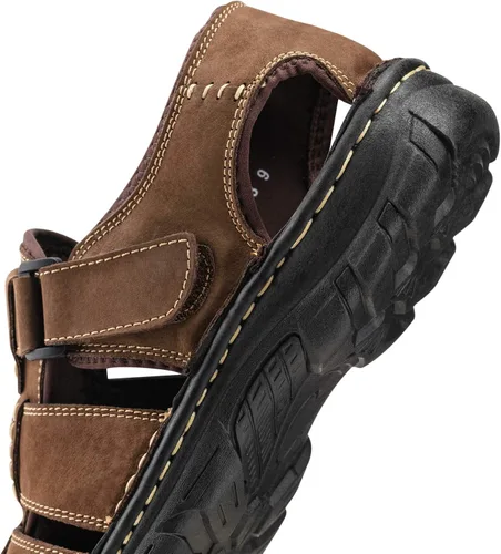 Miniatura 3 de Jousen Men's Sandals Leather Open Toe Beach Sandal Outdoor Summer Sport Sandals