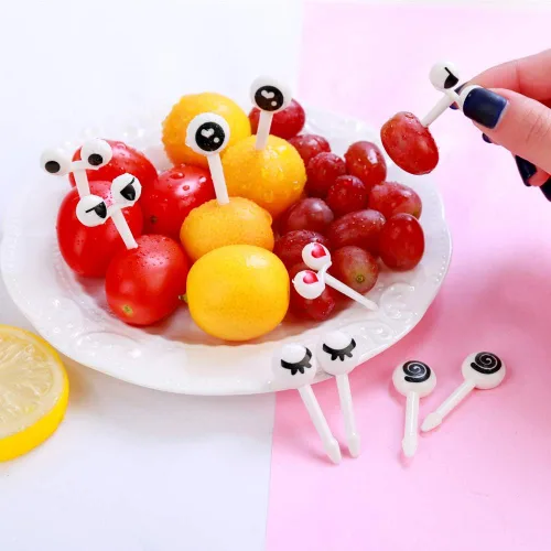 Miniatura 2 de Juego de 40 bonitos tenedores de comida de animales, palillos de dientes, mini palillos de dientes de dibujos animados, decoración para fiestas
