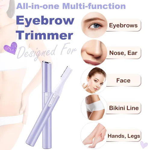 Miniatura 2 de LAIKME Recortador eléctrico de cejas para mujeres, depilación facial para hombres, mini depiladora para bikini, removedor de cara, barbilla