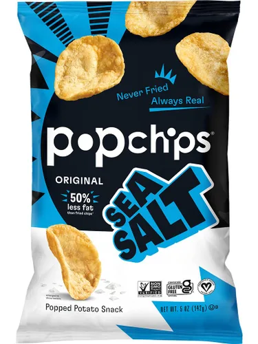 Miniatura 16 de Popchips Paquete variado de papas fritas, porciones individuales de 0.8 onzas (paquete de 24), 4 sabores: 8 sal marina, 8 barbacoa, 4 crema agria