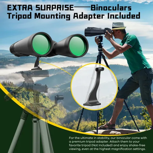 Miniatura 5 de Prismáticos de astronomía de 15-35 x 80 para adultos, zoom HD de 35x de alta potencia para observación de estrellas y observación de aves, binocular