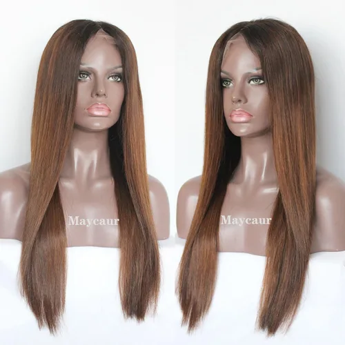 Miniatura 7 de Maycaur Pelucas de cabello humano de encaje frontal de color burdeos de densidad 130 con cabello natural de bebé