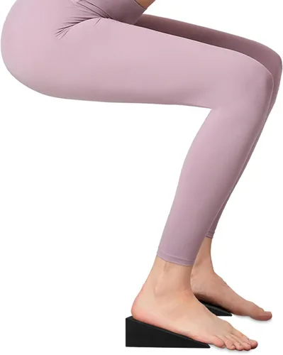 Miniatura 4 de 2 piezas de plataforma de yoga para sentadillas, bloque inclinado, antideslizante, inclinado, estirador de pantorrillas para estiramiento de pies