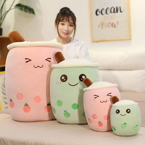 Miniatura 5 de VHYHCY - Lindo cojín de peluche Boba, peluche en forma de taza de té con burbujas, almohada de peluche en forma de taza de té con leche, almohada
