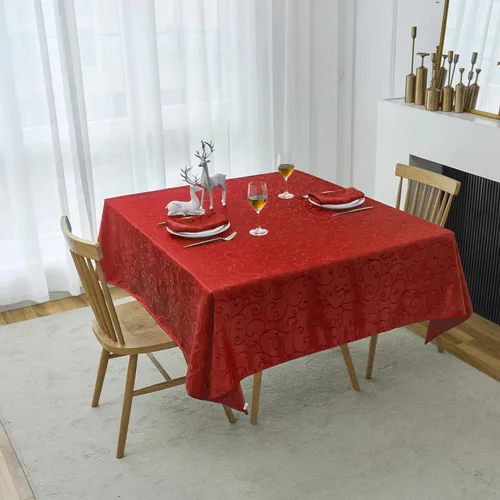 Miniatura 23 de Marina Decoration Mantel jacquard impermeable grueso elegante con ramas de damasco sólido de alta calidad, decorativo para el hogar, cocina, Crema