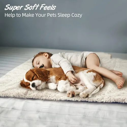 Miniatura 6 de BRKURLEG Tapete de cama grande para perro, almohadilla lavable para perros y gatos pequeños, medianos y grandes, colchón de felpa suave