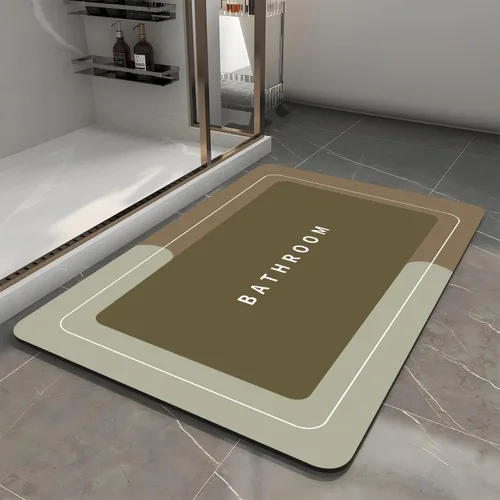 Miniatura 8 de Tapete de baño, de secado rápido, antideslizante, delgado, súper absorbente, tapete de baño, tapete de baño para suelo, bañera, tocador, tapete