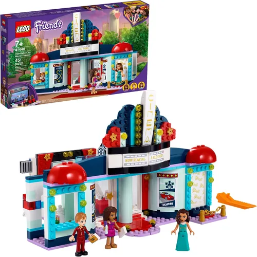 LEGO Friends Heartlake City Movie Theater 41448 Kit de construcción; gran regalo de cumpleaños para niños que aman las películas, nuevo 2021 (451