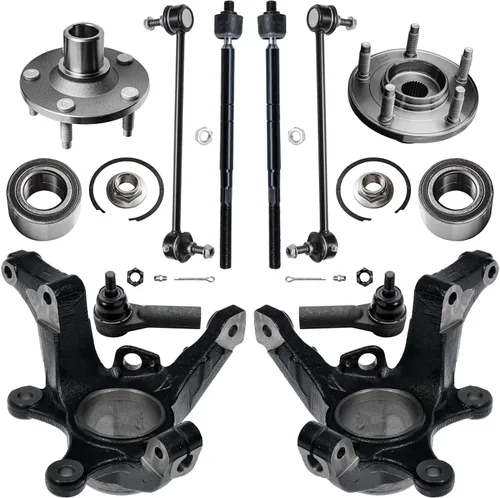Miniatura 98 de Detroit Axle - Kit de nudillos traseros izquierdo FWD para Hyundai Santa Fe 2007-2009 Veracruz 2007-2012, reemplazo del conjunto de cojinete