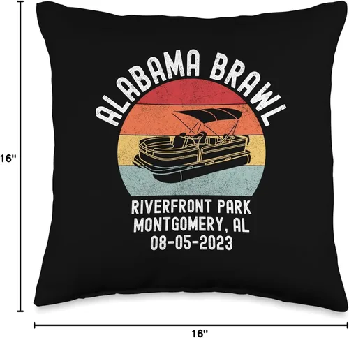 Miniatura 4 de Montgomery Riverfront Brawl Alabama Brawl Riverfront Park Montgomery Alabama Brawl - Almohada (16 x 16 pulgadas), multicolor
