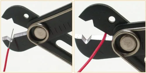 Miniatura 2 de 6PK-223 Alicates de pelado de cables ajustables Alicates de desoxidación Herramienta pelacables (0.020-0.157 in) con herramienta de función de corte