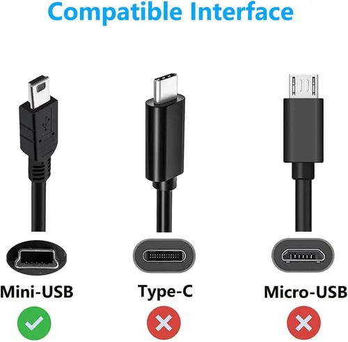 Miniatura 3 de Cable de carga mini USB, USB A a mini puerto, cable de transferencia de datos de carga para calculadora TI, tableta, teléfonos, cámara GPS, PSP