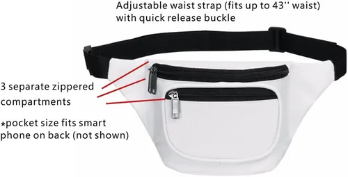 Miniatura 2 de Paquete de canguro con 3 compartimentos ajustables a la cintura con cremallera AirBuyW