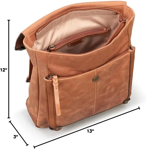 Miniatura 10 de The Sak Mochila Ventura en piel, correa convertible ajustable, estampado floral de tabaco