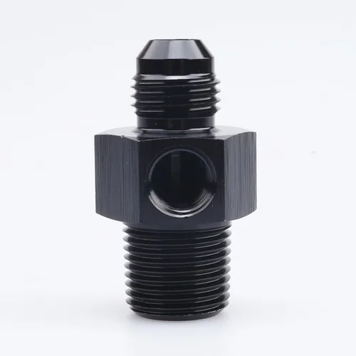 Miniatura 5 de AC PERFORMANCE Aluminio -6 AN macho a rosca NPT de 1/4 "con 1/8 "NPT Sensor Gauge/Gage Port Adaptadores de toma de presión, negro